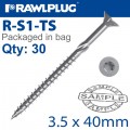 R-TS CHIPBOARD HD SCREW 3.5X40MM X30 PER BAG